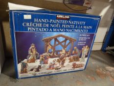 *13pc Hand Painted Nativity Creche