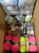 *Box of Assorted Yarn, Cotton, Acrylic, etc.