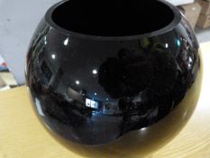 *Black Glass Spherical Bowl