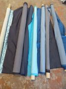 *Seven Part Rolls of Assorted Blue Fabric