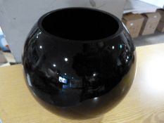 *Black Glass Spherical Bowl