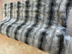 *Roll of Grey Faux Fur Fabric
