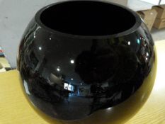 *Black Glass Spherical Bowl