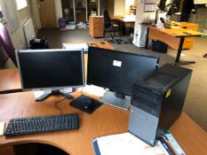 *Desktop PC with Two Monitors, keyboard and mouse. No Hard Drive