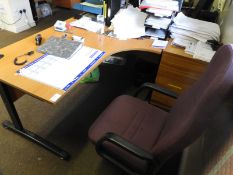 *L-Shape Workstation 160x120cm with Standalone Dra