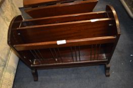 Mahogany Effect Magazine Rack