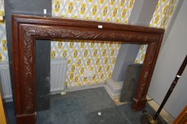 Ornate Carved Fire Surround on Slate Base