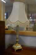 Ornate Marble Effect Table Lamp