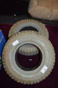Two Solid Mobility Scooter Tyres 4.10/3.50-6