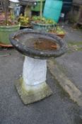 Garden Birdbath on Pedestal