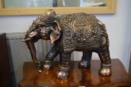 Large Ornate Copper Elephant