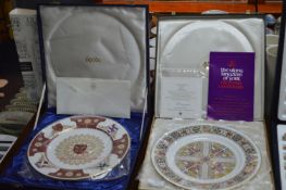 Two Boxed Anniversary Plates by Spode, etc.