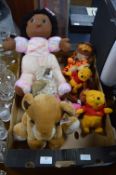 Soft Toys Including Winnie the Pooh