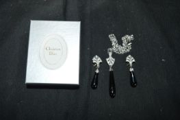 Christian Dior Pendant and Earrings