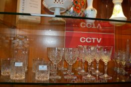 Crystal Decanter, Wine Glasses, Tumblers, etc.