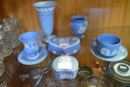 Six Items of Wedgwood Blue & White Jasper Ware