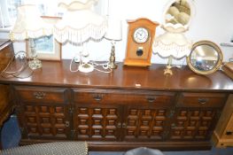 Dark Oak Sideboard with jacobean Style Paneled Doo