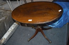Inlaid Oval Side Table