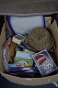 Large Box of Children's Books, Toys, Hats, etc.