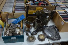 Plated Ware, Art Nouveau Tray, Cutlery, etc.