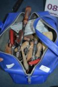 Blue Holdall Containing Tools