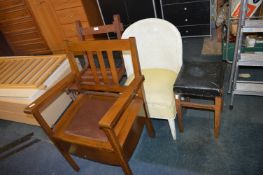 Garden Seat, Commode, Bedroom Chair and a Stool