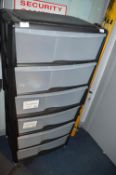 Two Three Drawer Plastic Storage Chests