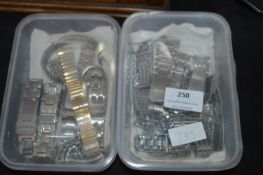 Two Boxes of Stainless Steel Wristwatch Straps