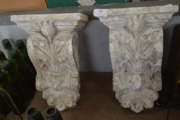 Pair of Plaster Wall Sconces