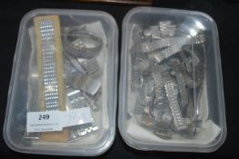Two Boxes of Stainless Steel Watch Straps