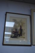 Oak Framed Watercolour - Street Scene