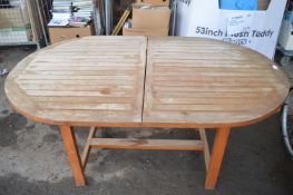 Teak Extending Oval Dining Table