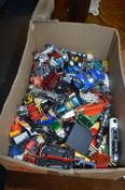Large Box of Playworn Diecast Model Cars; Corgi, D