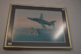 Silver Framed Print of a Hawk Aeroplane by Darrell