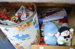 Two Boxes of Assorted Christmas Decorations