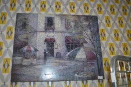 Unframed Printed Canvas - Italian Cafe