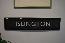 Framed Destination Sign - Islington