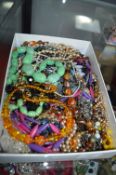 Box of Costume Jewellery Necklaces