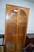 Teak Glazed Bookcase Enclosed by Double Doors