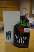 Half Bottle of VAT 69 Scotch Whiskey