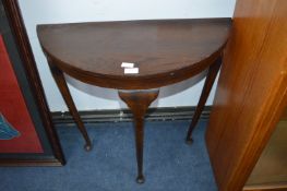 Oak Half Round Hall Table