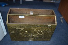 Embossed Brass Magazine Rack