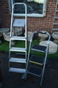 Two Folding Step Ladders