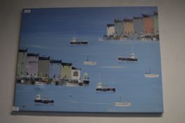 Unframed Printed Canvas - Harbour Scene