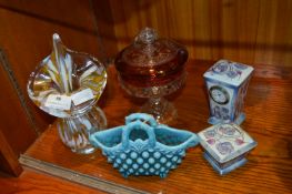 Decorative Glassware, Pottery Ornaments, etc.
