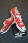 Pair of Red Converse Trainers Size: 7