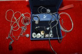 Box of Swarovski Silver Jewellery