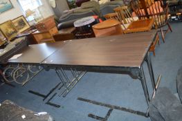 *Pair of Heavy Duty Folding Tables on Chrome Tubular Legs