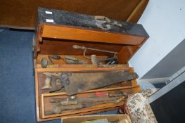 Early Joiners Toolbox Containing Assorted Saws, Br