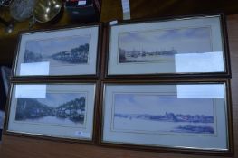 Set of Four Framed Prints - Harbour Scenes